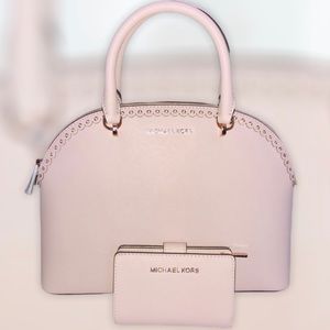 Michael Kors Emmy Large Dome Satchel & Wallet NWT